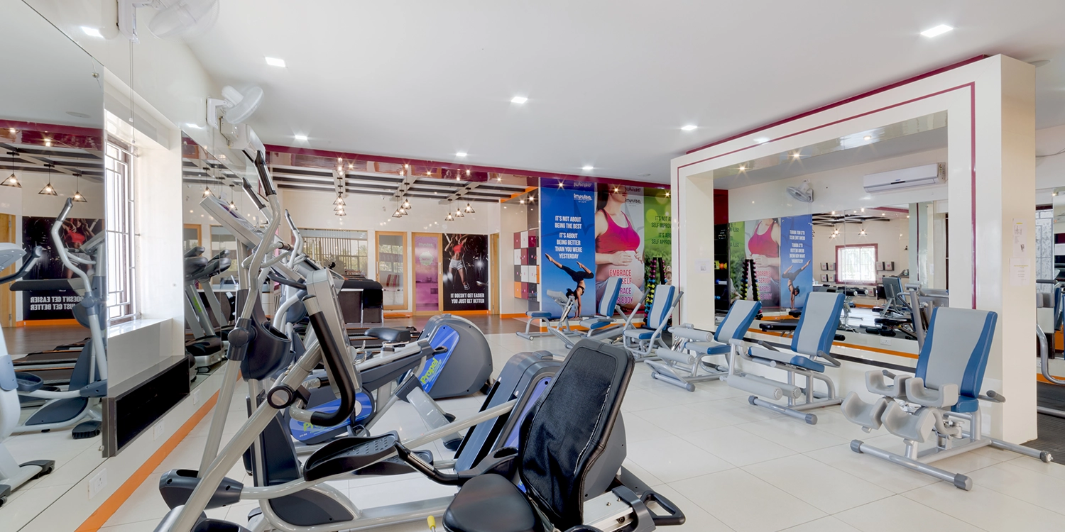 Modern gym design with spacious interiors, featuring functional layouts for fitness enthusiasts.