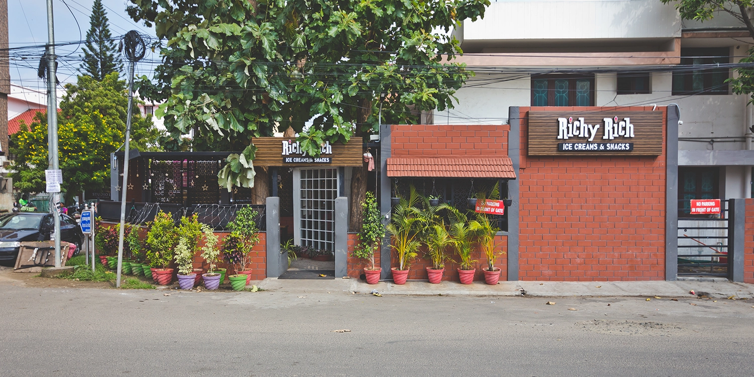 This entrance work features intricate designs & luxurious detailing, creating a grand impression.